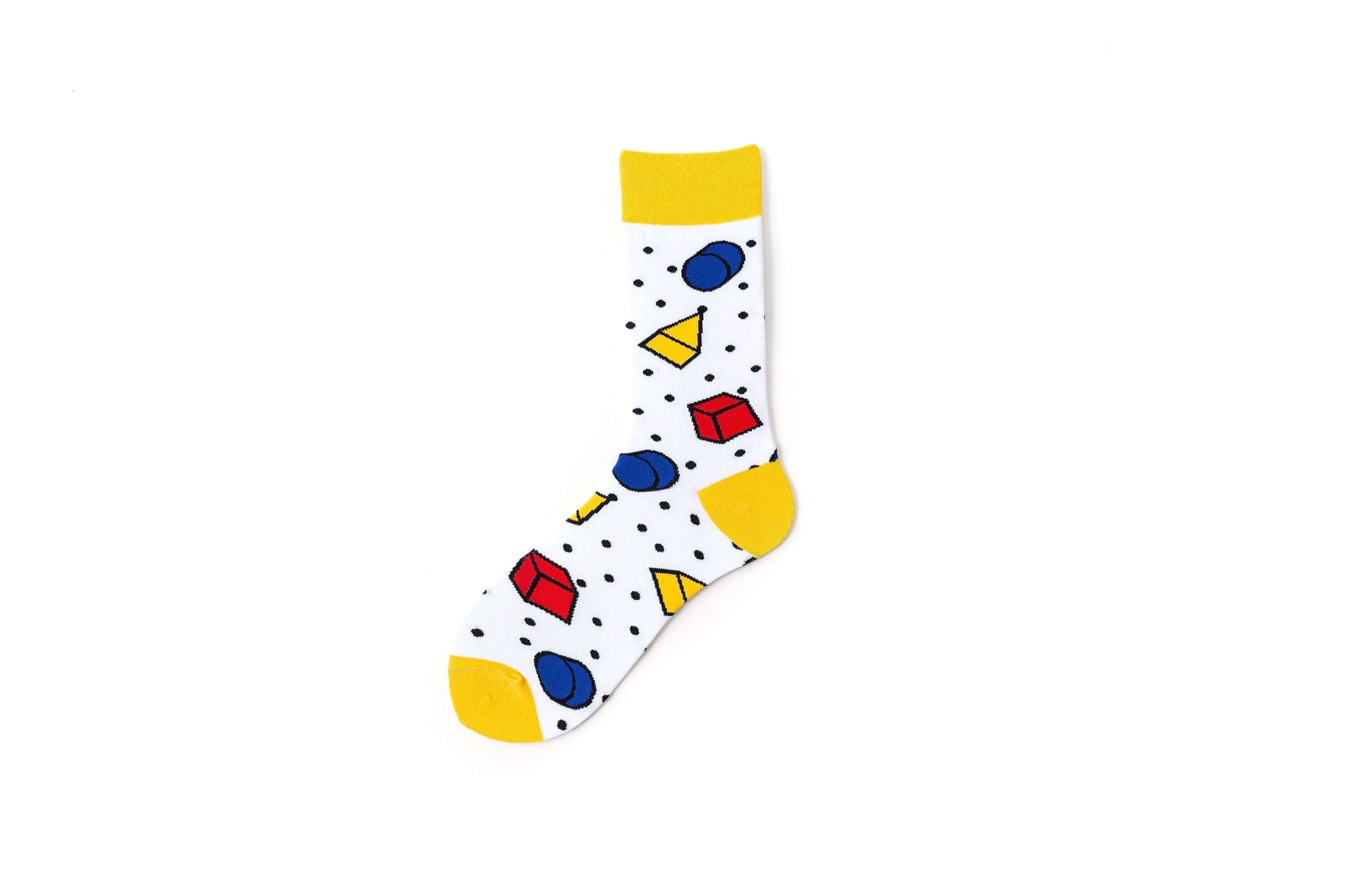10 Pack High-Tube Trendy Socks for Men & Women Geometry Dot Diamon European American British Style Colorful Trend Cotten Socks - Beltbuy Store