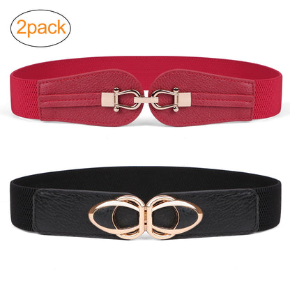 Women Stretchy Wide Waist Belt for Dress Ladies Elastic Cinch Retro Belt - Beltbuy Store